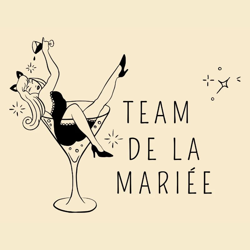 Team de la mariée - EVJF - Design fun