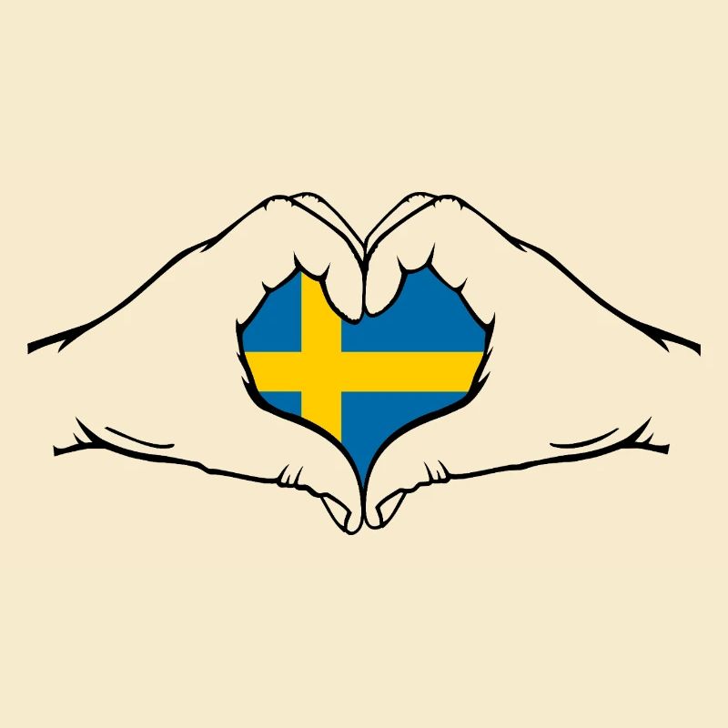 Drapeau de la Suède Coeur