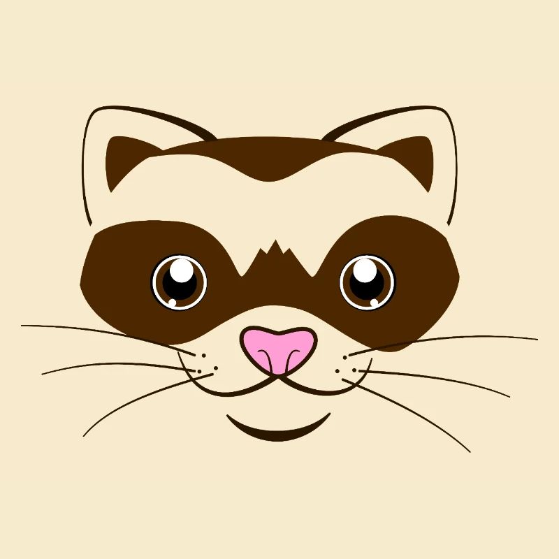 Cute Ferret Face Graphic Funny Weasel Costume