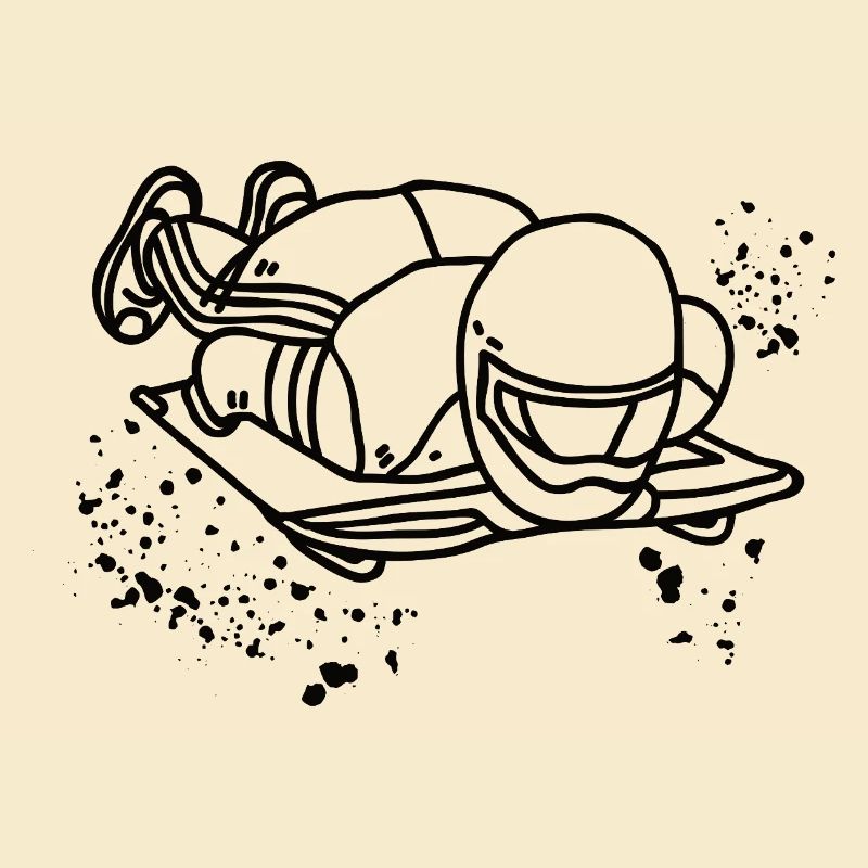 Bobsleigh Squelette Luge d’Hiver
