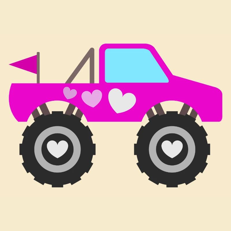 Pinker Monstertruck