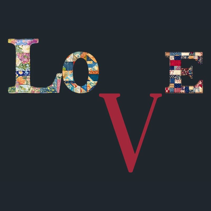 Liebe Patchwork-Typografie