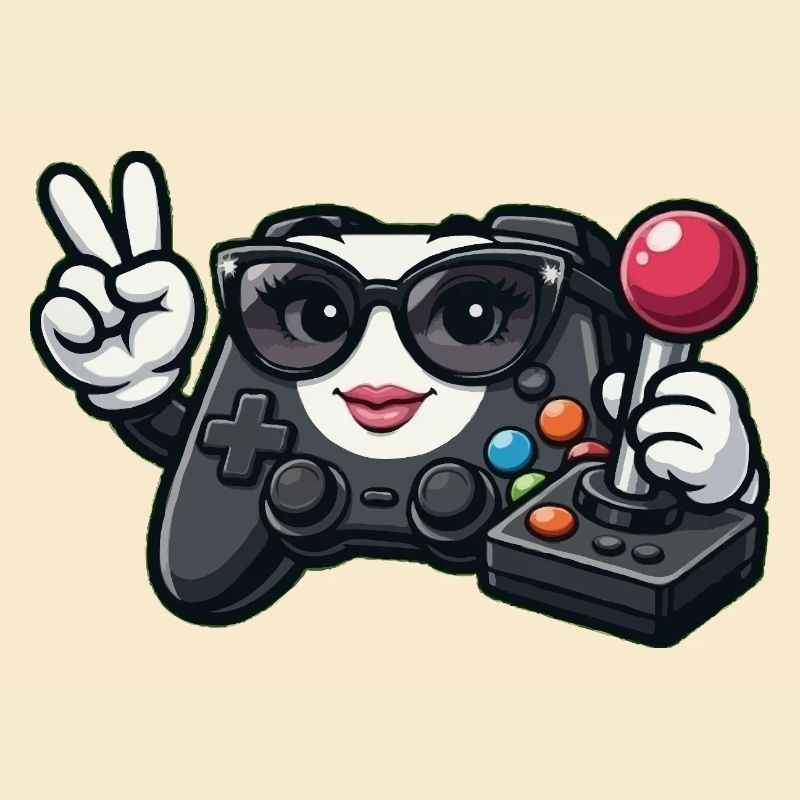 Kawaii-Spielcontroller-Friedenszeichen