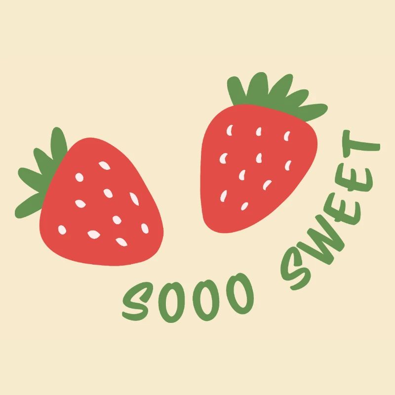 Fraise tellement mignonne, design de fruit