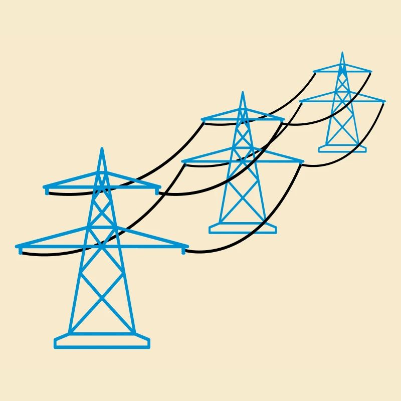 row pattern many track electricity mast power pole ele