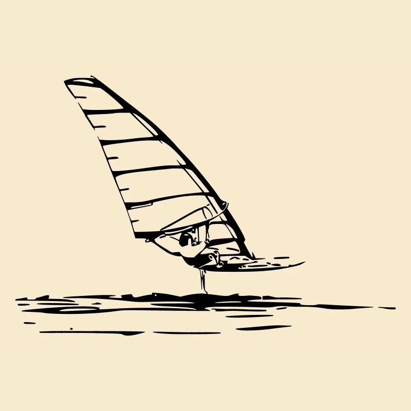 Windsurf Foil Sketch