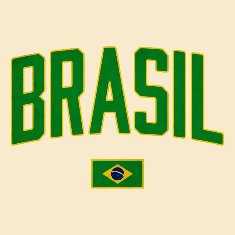 Conception du Brésil avec drapeau national