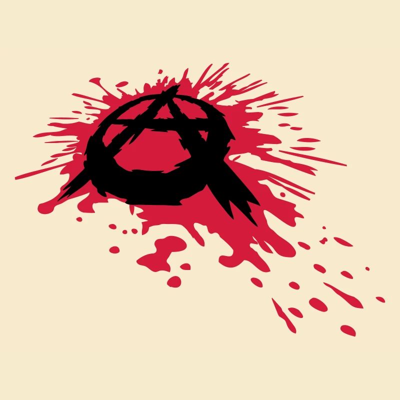 Blut Spritzer Anarchie Symbol