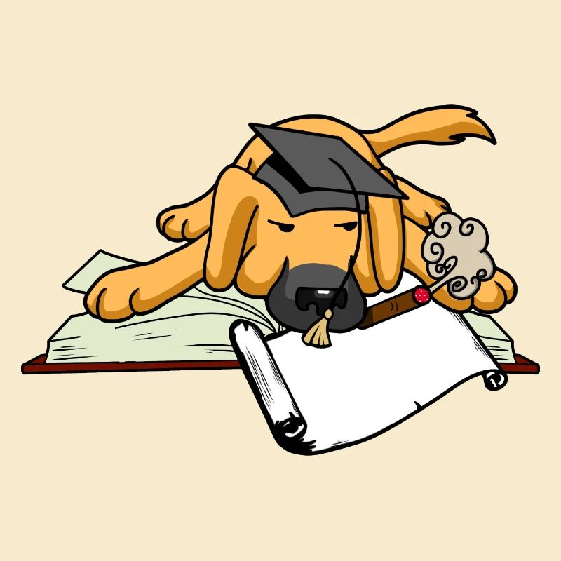 Dog Student Study University University Scholar Abi