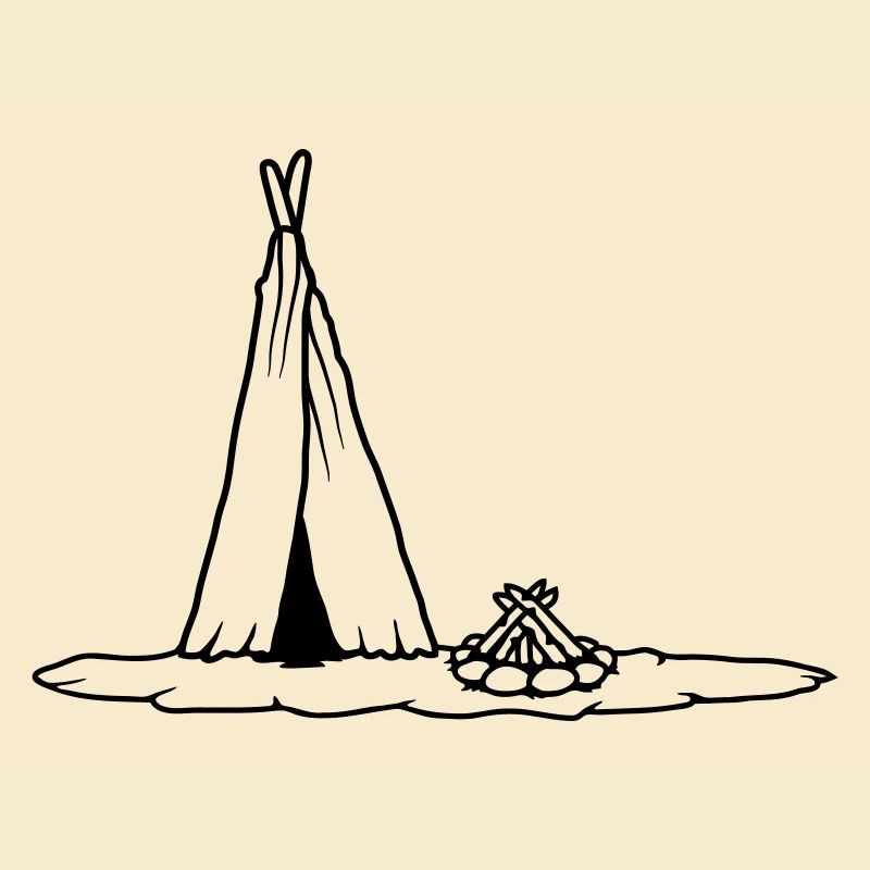 Campground Campfire primitive tent