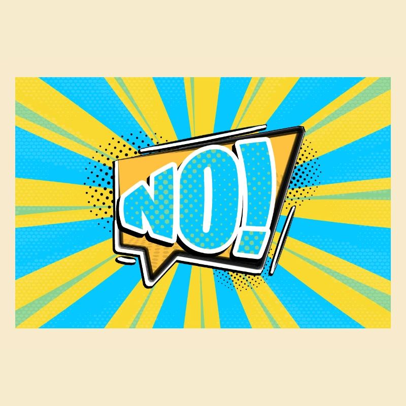 Nein! Comic Style Bubble Graffiti Schriftzug