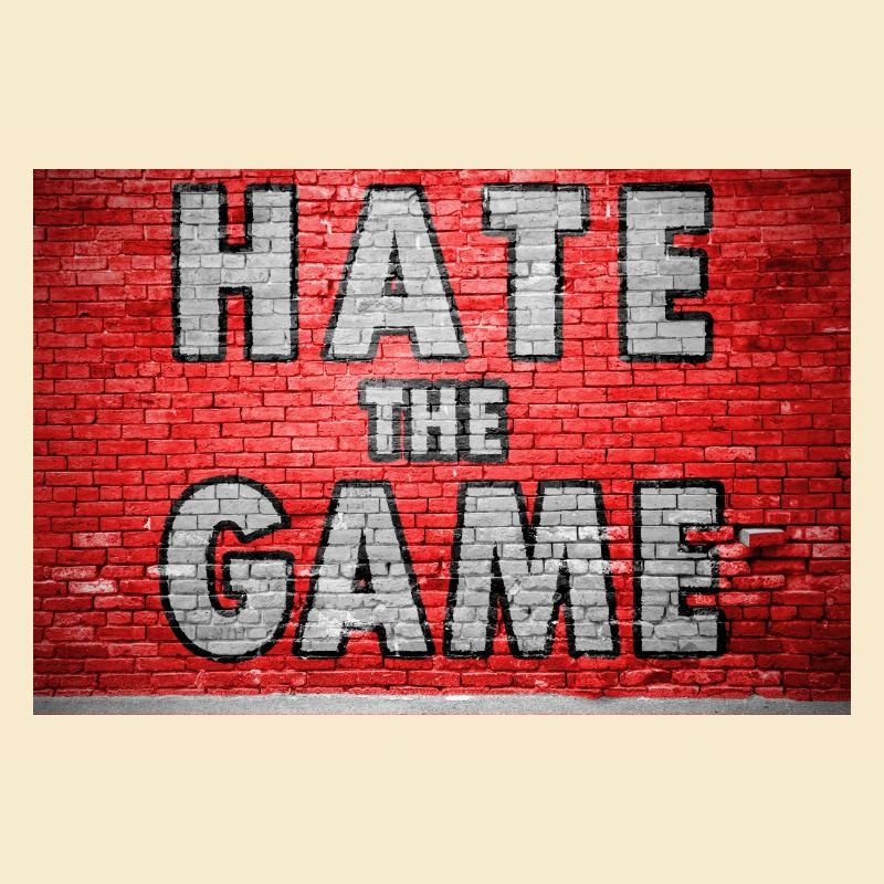 Hate The Game Ziegelsteinmauer Graffiti