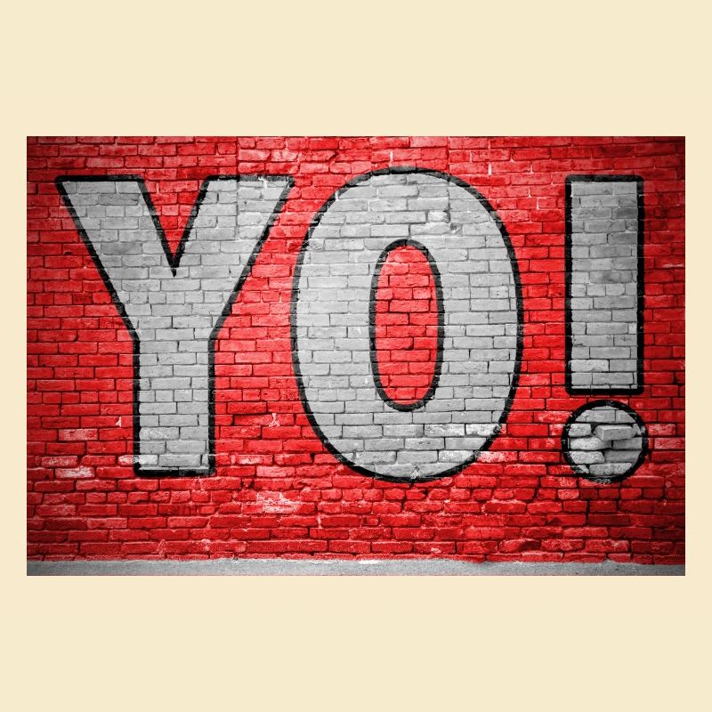 Yo! Brick Wall Graffiti