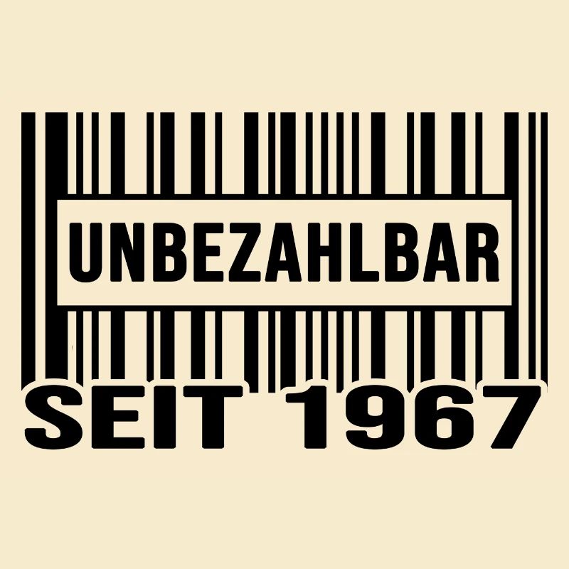 1967 Geburtstag unbezahlbar Barcode Geschenk