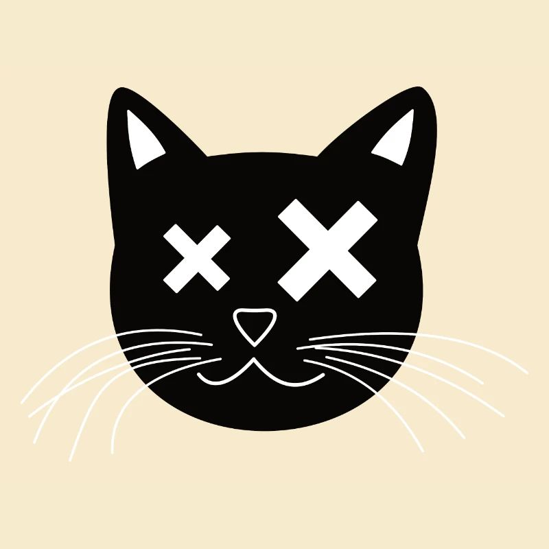 dunkle witzige Katze