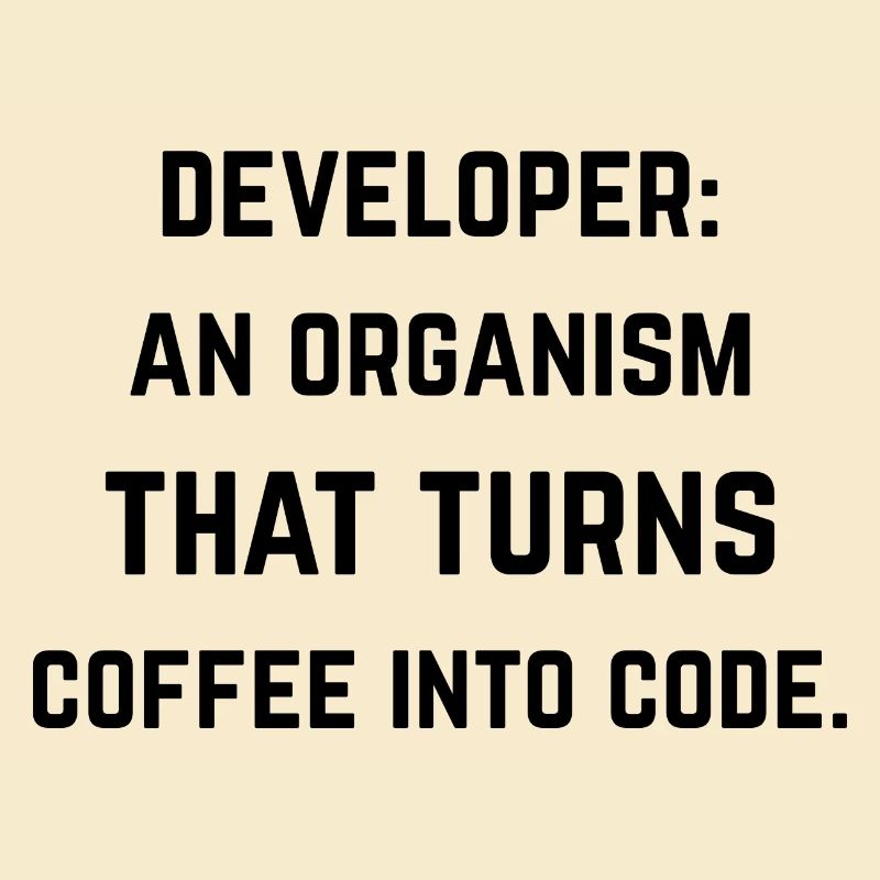 développeur organisme transformant le café en code