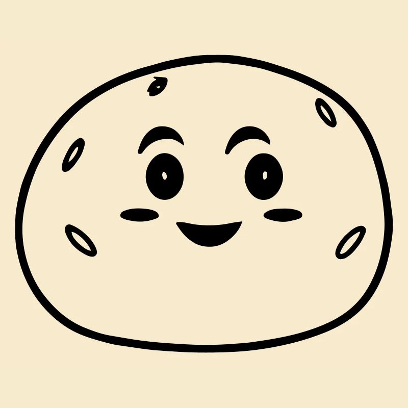 Potato with smile face