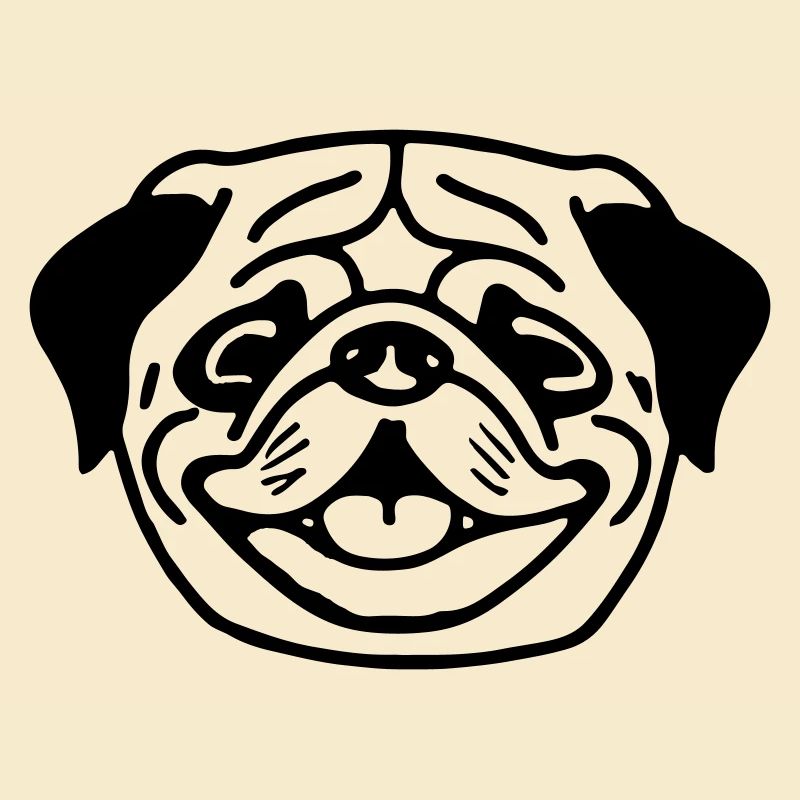 Pug Dog Gift Idea Vector