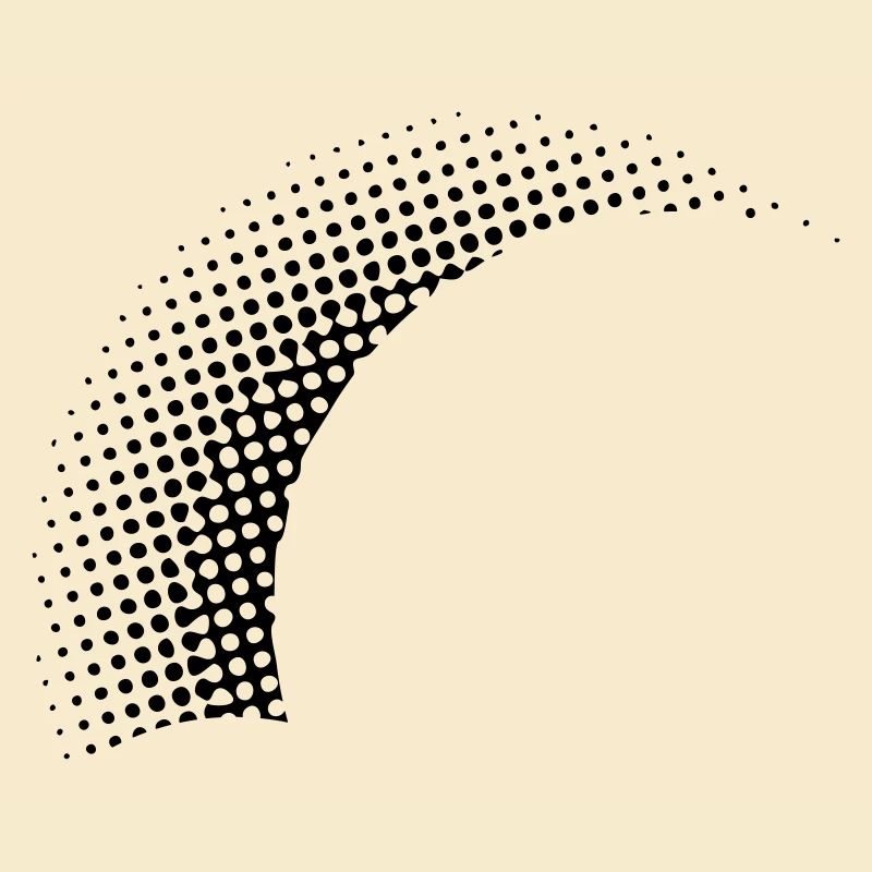 Graphique vectoriel pointillé demi-cercle