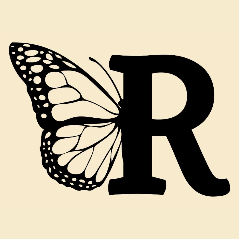Buchstabe R Schmetterling