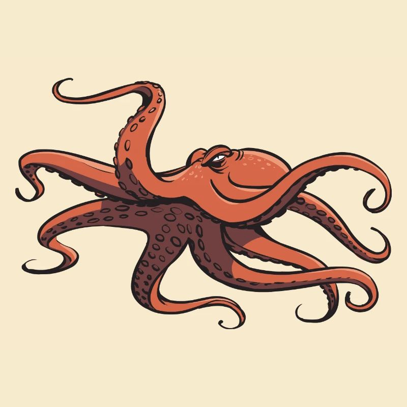 I like octopus - eight tentacles - squid