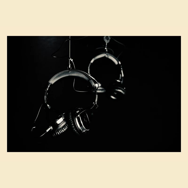 Des écouteurs dans le noir