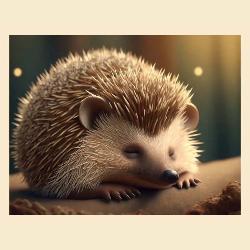 Niedliche Tiere im Winterschlaf – Igel