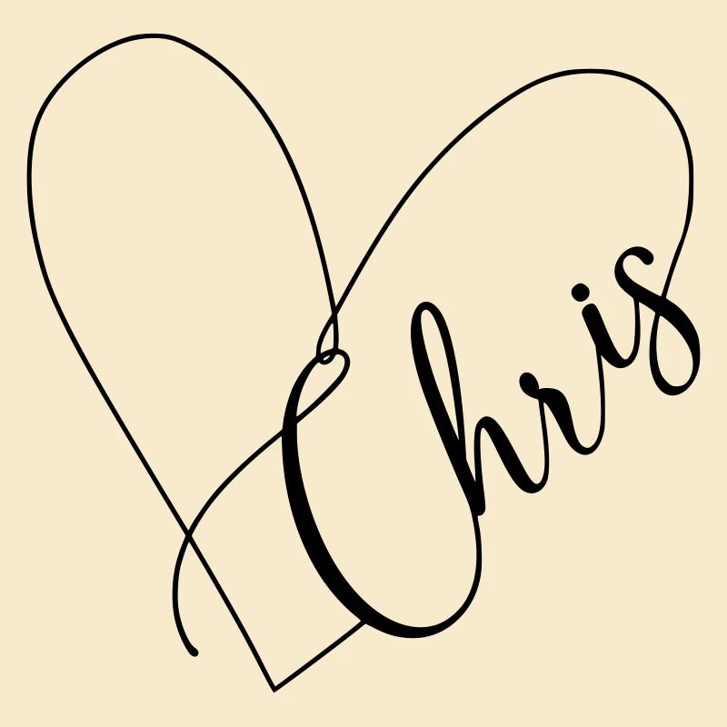 Chris Name Heart Line