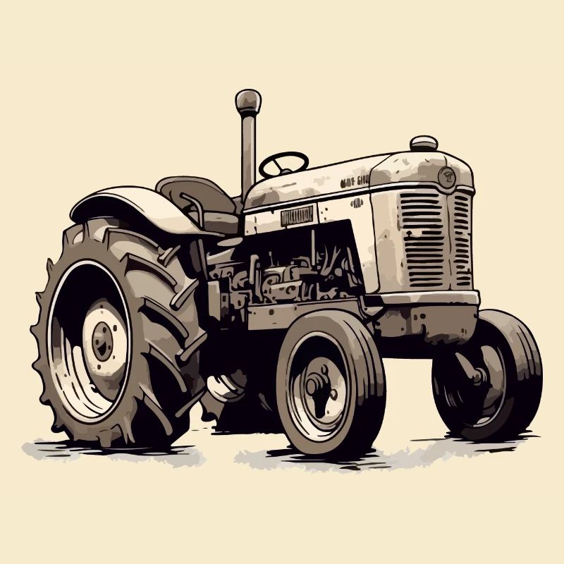 Old-fashioned tractor