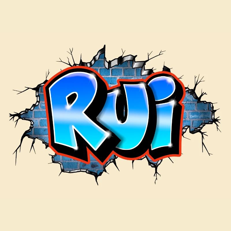 Graffiti prénom Rui imprimable sur Tout !