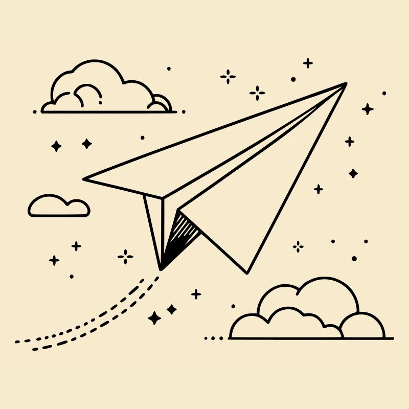 Dessin d’avion en papier