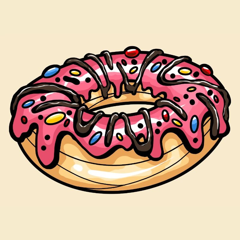 Donut lecker Backwerk bunt
