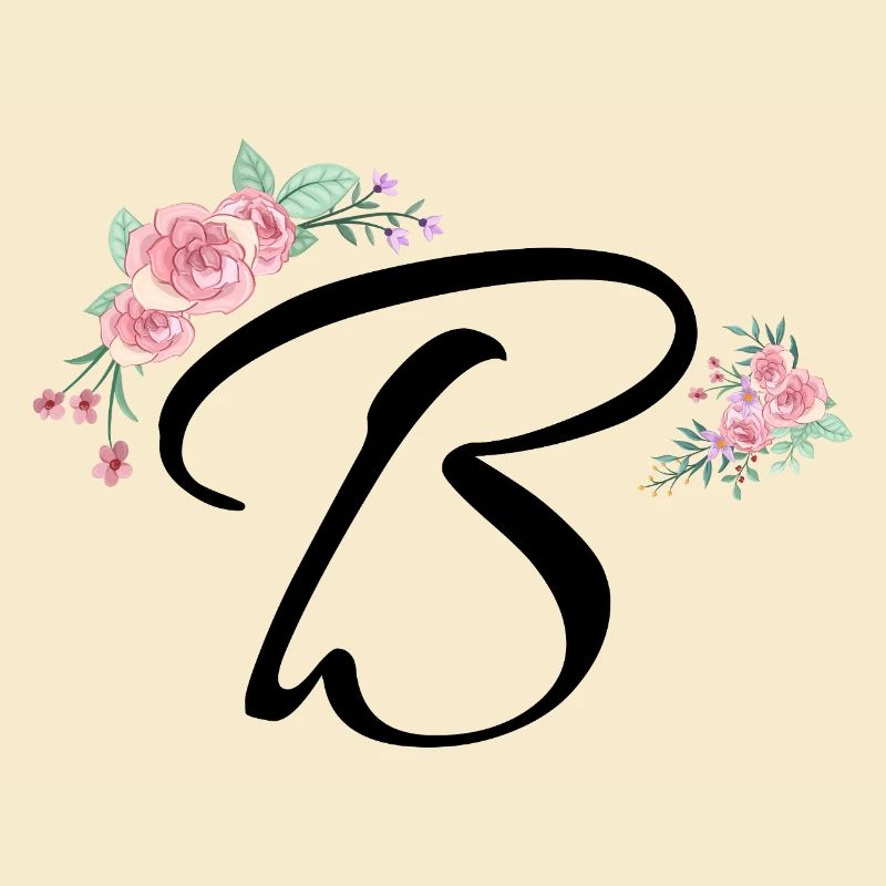 Lettre b fleurs