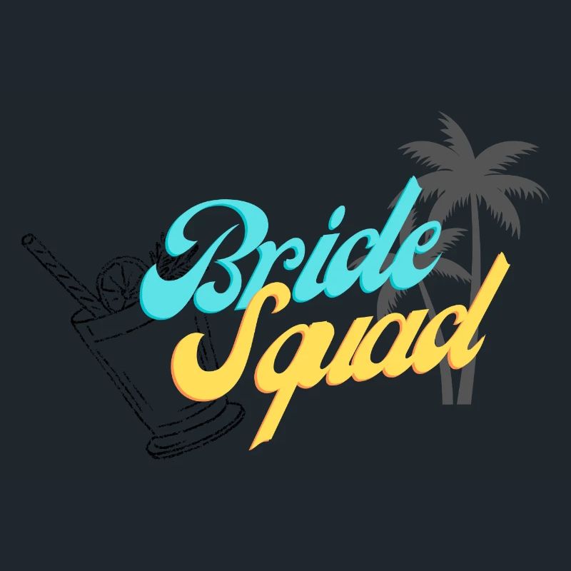 Bride Squad Tropical Sunset Design