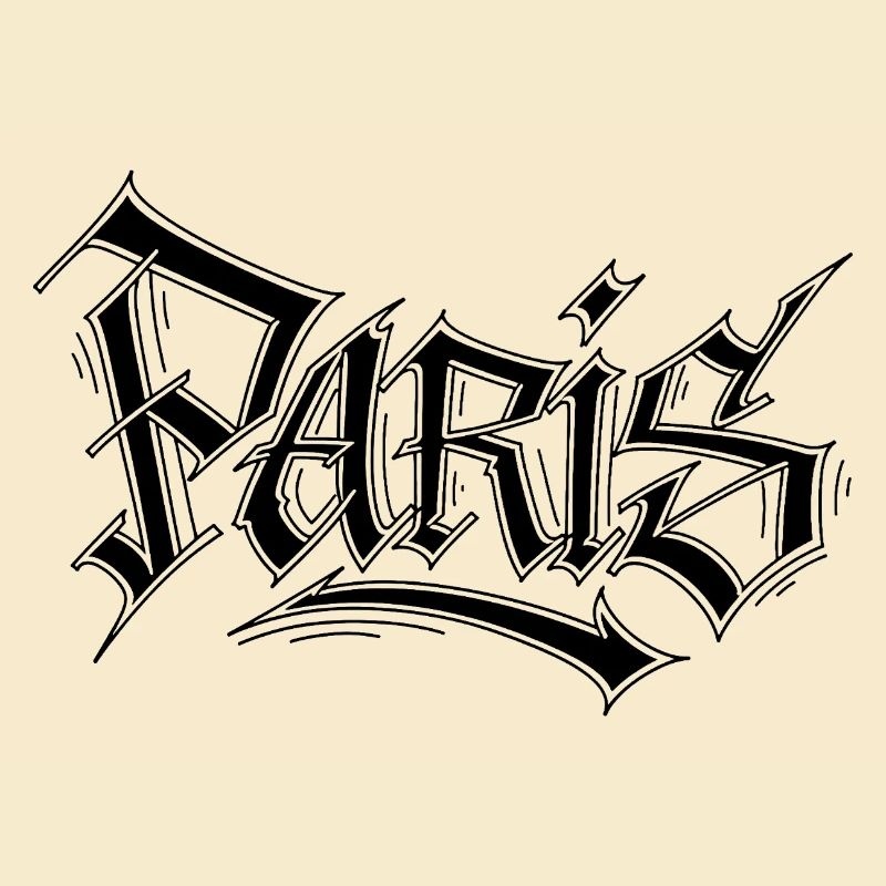 Lettrage style graffiti Paris
