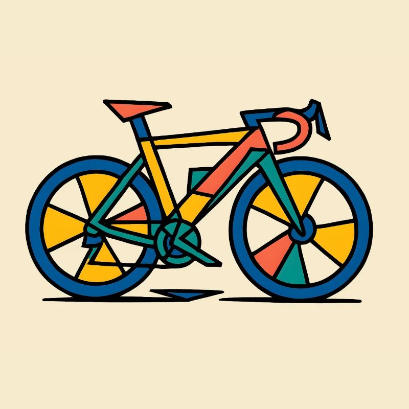 Vélo abstrait éclatant