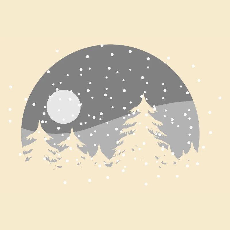 Stimmungsvolle Winterlandschaft mit Schneefall