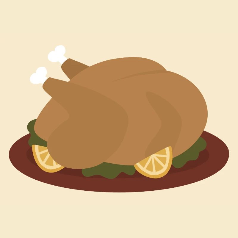 Roasted Turkey with Lemon Garnishes