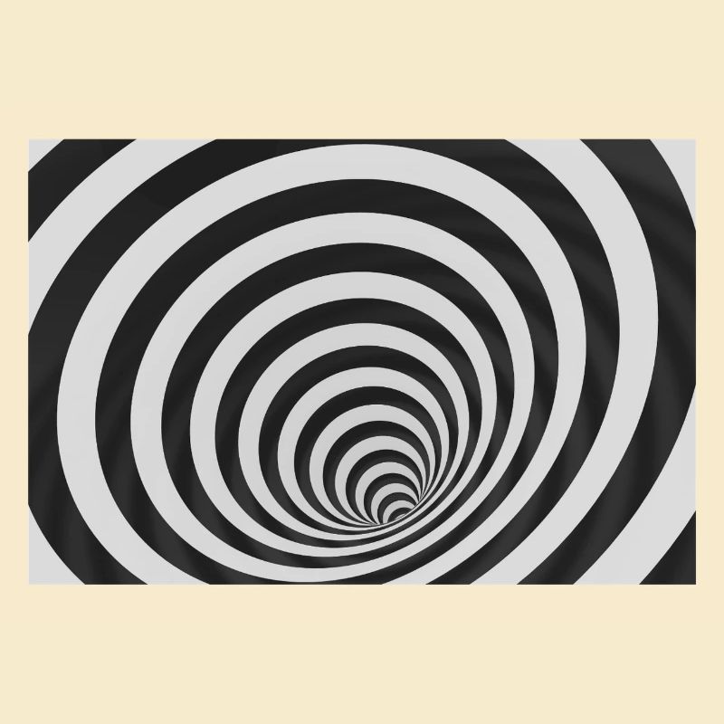 Spirale hypnotique noir et blanc