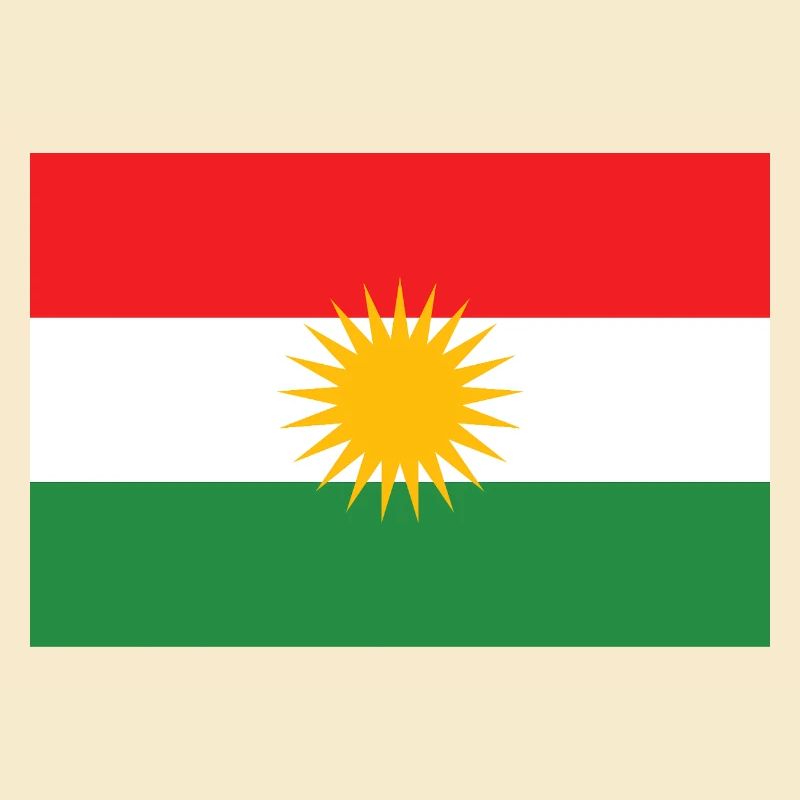Drapeau du Kurdistan Étoile du Soleil