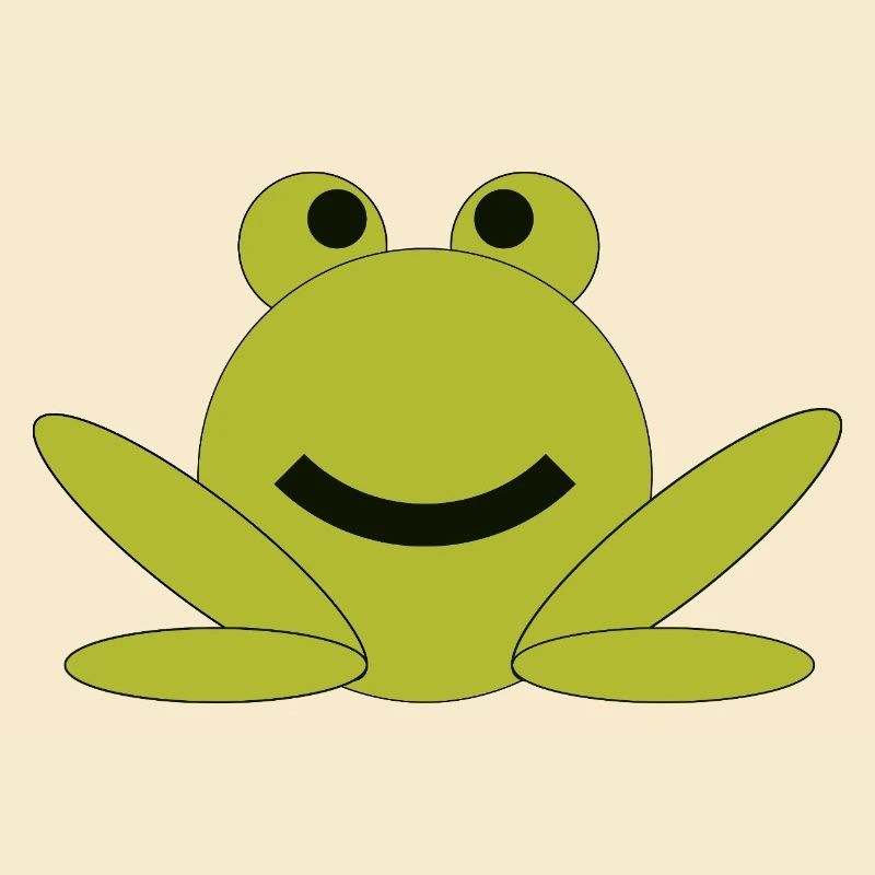 Dessin animé de grenouille joyeuse