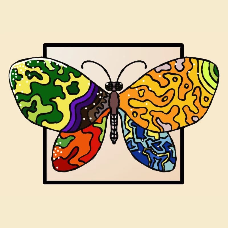 Multicolored Psyedelic Butterfly