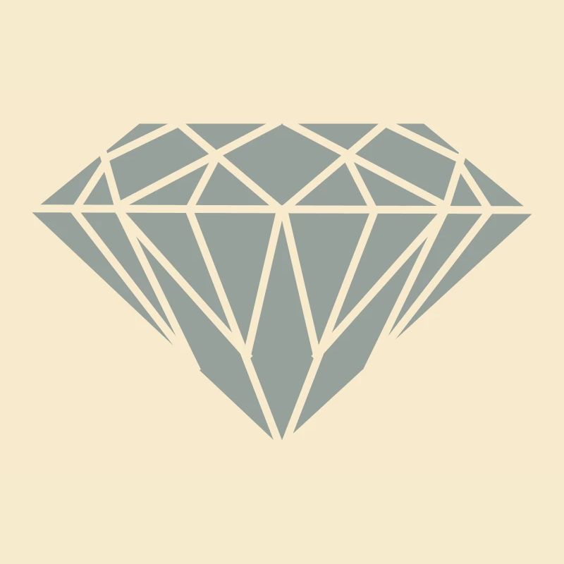 Geometrischer Diamant Linienkunst