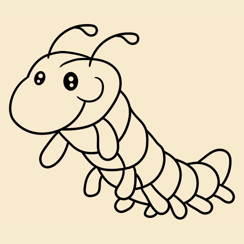 Escargot de Caterpillar rampant serpent mignon des