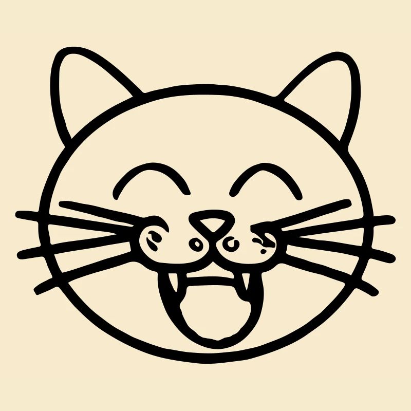 Chat souriant Drôle de rire Idée cadeau de chat