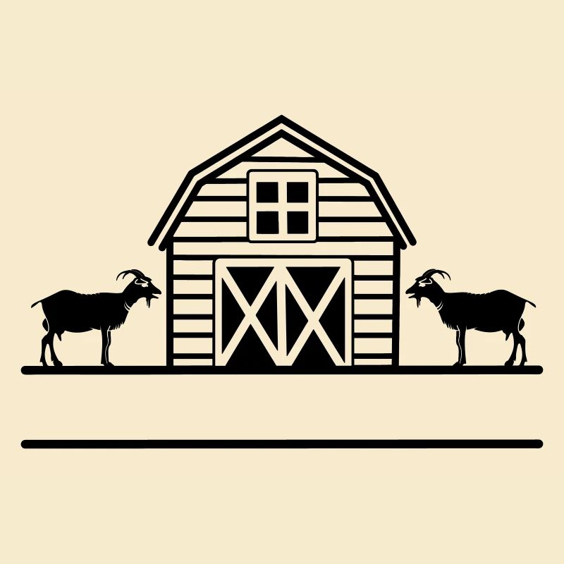 Ferme caprine avec chèvres noires