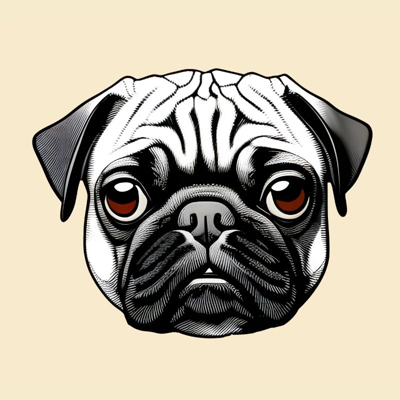 Pug Design Motif d’impression graphique