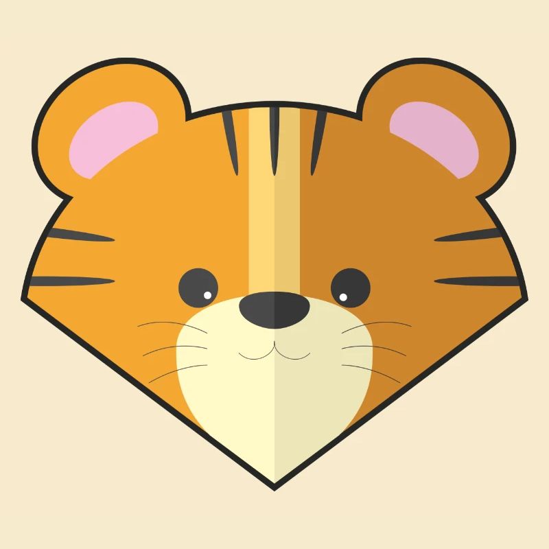 Niedlicher einfacher Tiger