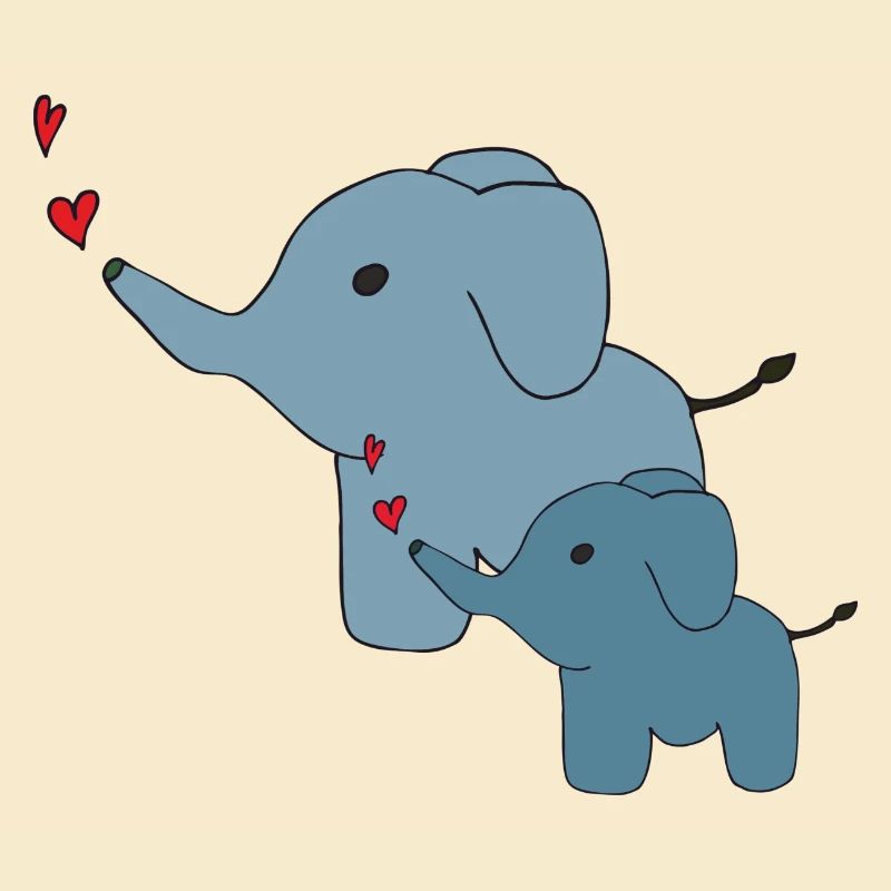 Elephant big and small
