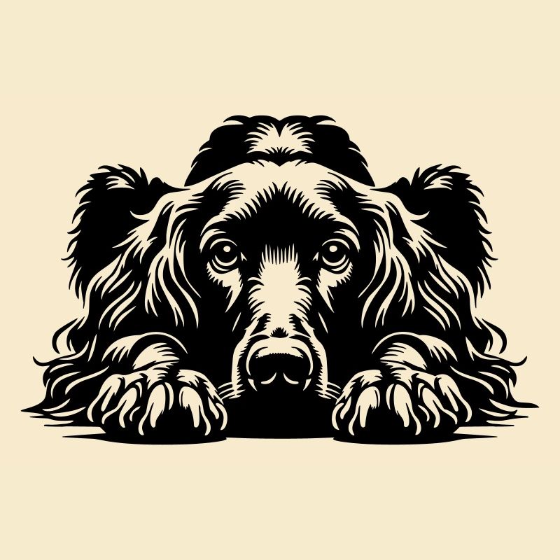 Irish Setter Head with Paws